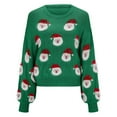 thumbnail image 4 of Kiijoy Toddler Girls Christmas Sweater Santa Knitted Crew Neck Pullover Top, Sizes 4-5, 4 of 4