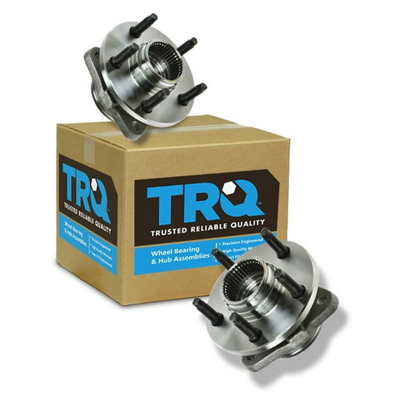 TRQ Front Wheel Hub & Bearing Pair Set for 98-00 Ranger Truck 4x4 w/ Rear ABS BHA53341 Fits select: 1998-2000 FORD RANGER, 1998-2000 MAZDA B3000