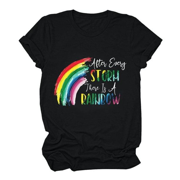 TopLLC Love is Love Pride Shirts Women Gay Pride T-Shirt Rainbow