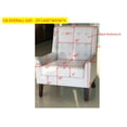 thumbnail image 3 of BSHTI Beige Velvet Upholstered Accent Arm Chair, Solid Rubberwood Frame, Modern Living Room Bedroom Chair with Plush Foam Padding, 3 of 8