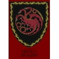 thumbnail image 2 of Women's Game of Thrones: House of the Dragon Targaryen Crest  Graphic Tee Red X Large, 2 of 4