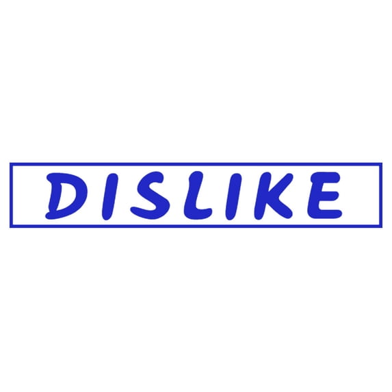 Printtoo Dislike Self Inking Rubber Stamp Pre-Inked Office Stamp- Home Office Business Stationery, Blue- 42 x 9 mm