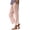 Saffron #011, variant on Striped Linen Pants Women Summer Elastic Waist Straight Leg Cropped Pants Casual Boho Beach Trousers, M