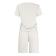 thumbnail image 4 of MSJUHEG Summer Lounge Sets for Women Two Piece Summer Sets for Women Summer Outfits for Women 2025 Womens Pajama Sets Shorts Workout Sets for Women Summer Set Womens Matching Sets Summer White M, 4 of 6