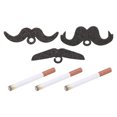 thumbnail image 1 of Bigotes falsos y cigarrillos, novedoso disfraz de cosplay con barba para fiesta de Halloween., 1 of 14