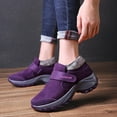 thumbnail image 6 of BONIXOOM Platform Sneakers for Women Womens Shoes Lace-Ups Hiking Buckle Sneakers Purple 2024 Summer Clearance Size 8.5, 6 of 9