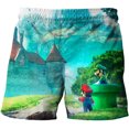 thumbnail image 1 of Game Mario Series Peripheral 3D Digital Pattern Boys Beach Casual Pants-SinKeeU, 1 of 4