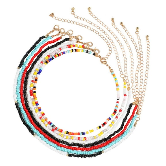 WORGEOUS  7 Pcs Color Bead Necklace for Women Stylish The Gift Ladies Gifts Miss