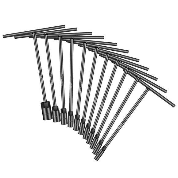 pgroup T-Handle Metric Socket Wrench Set 6-Point (6mm-19mm) Chrome Vanadium Steel
