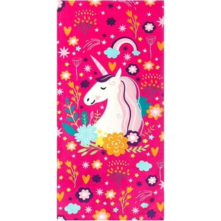 ASPMIZ Unicorn Beach Towels for Kids, Microfiber Rainbow Bath Towels  Oversized, Cute Beach Bath Towels for