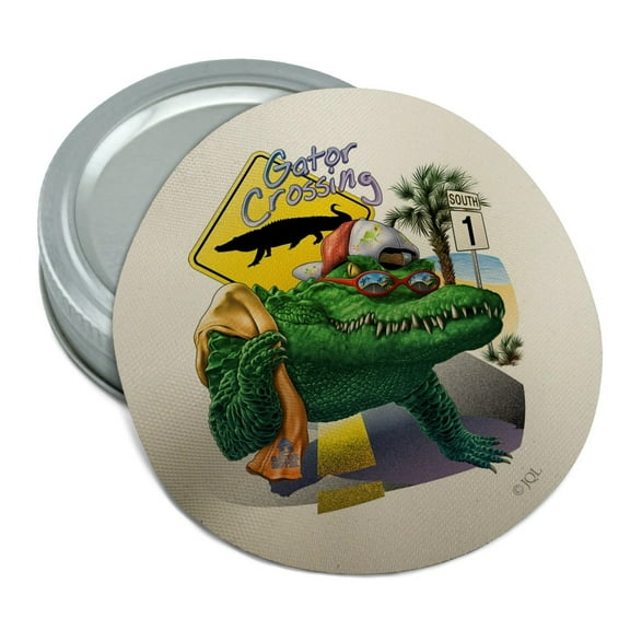 Alligator Gator Crossing Sunglasses Vacation Round Rubber Non-Slip Jar Gripper Lid Opener