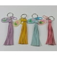 thumbnail image 4 of Goosavvy Faux Leather Tassel Keychain with Resin Tulip Charm, Yellow, 4 of 7