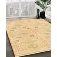 thumbnail image 3 of Ahgly Company Machine Washable Indoor Square Abstract Mustard Yellow Area Rugs, 3' Square, 3 of 7