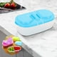 thumbnail image 4 of Uuiauoio Refrigerator Organizer Storage Bins with 2 Compartment, plastic Kitchen Box for Freezer Fridge Space Saving, Food Preservation Containers for Snacks and Dry Goods, 4 of 5