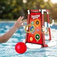 thumbnail image 6 of RHcon 2-in-1 Pool Basketball Hoop Set, Floating Pool Toys with Rings,Toss Balls Games, Outdoor Summer Basketball Game at Swimming Poolside for Kids Ages 4-12 Adults Family Fun, 6 of 9