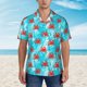 thumbnail image 2 of Fotbe Crab Swims In The Ocean Camisa Hawaiana para Hombre Unisex – Camisa Casual de Verano con Botones de Manga Corta de Algodón y Lino,Medium, 2 of 7