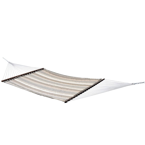 Vivere Sunbrella Double Quilted Spreader Bar Hammock - Dove