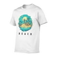 thumbnail image 2 of Graphic Tees Beach Summer Gildan Men's Short Sleeve T-Shirt 180g, 2 of 8