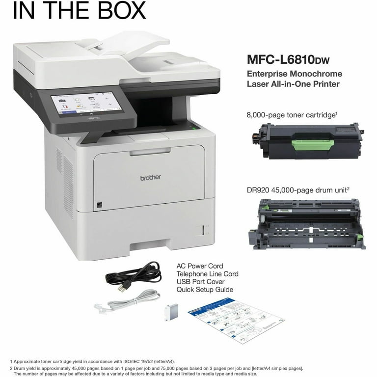 Brother MFC-L6810DW Monochrome Laser All-in-One Printer with
