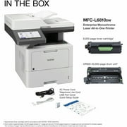 طابعة Brother MFC-L6810DW Enterprise أحادية اللون ليزر الكل في واحد مع طباعة منخفضة التكلفة ، وسعة ورق كبيرة ، وشبكات لاسلكية ، وميزات أمان متقدمة ، وطباعة ومسح ونسخ دوبلكس