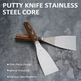 thumbnail image 2 of Hand tools shovel,Set (1/2/3/4in) Putty Knife Drywall Drywall With Wood Hand Tools Drywall And Paint Scraper Tool Knife Scraper Set Knife Drywall 4 Pcs Drywall Mud Stainless Steel Set Stainless, 2 of 6