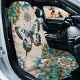 thumbnail image 3 of XYZCANDO Butterfly Pattern Towel Car Seat Cover Comfortable for Gym Beach Yoga, Soft Non-Slip Towel Seats Cover Sweatproof, 3 of 11