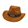 thumbnail image 4 of Sombrero de vaquero moda cálido sombrero de protección ar para montar fijación temática de senderismo Caqui, 4 of 8