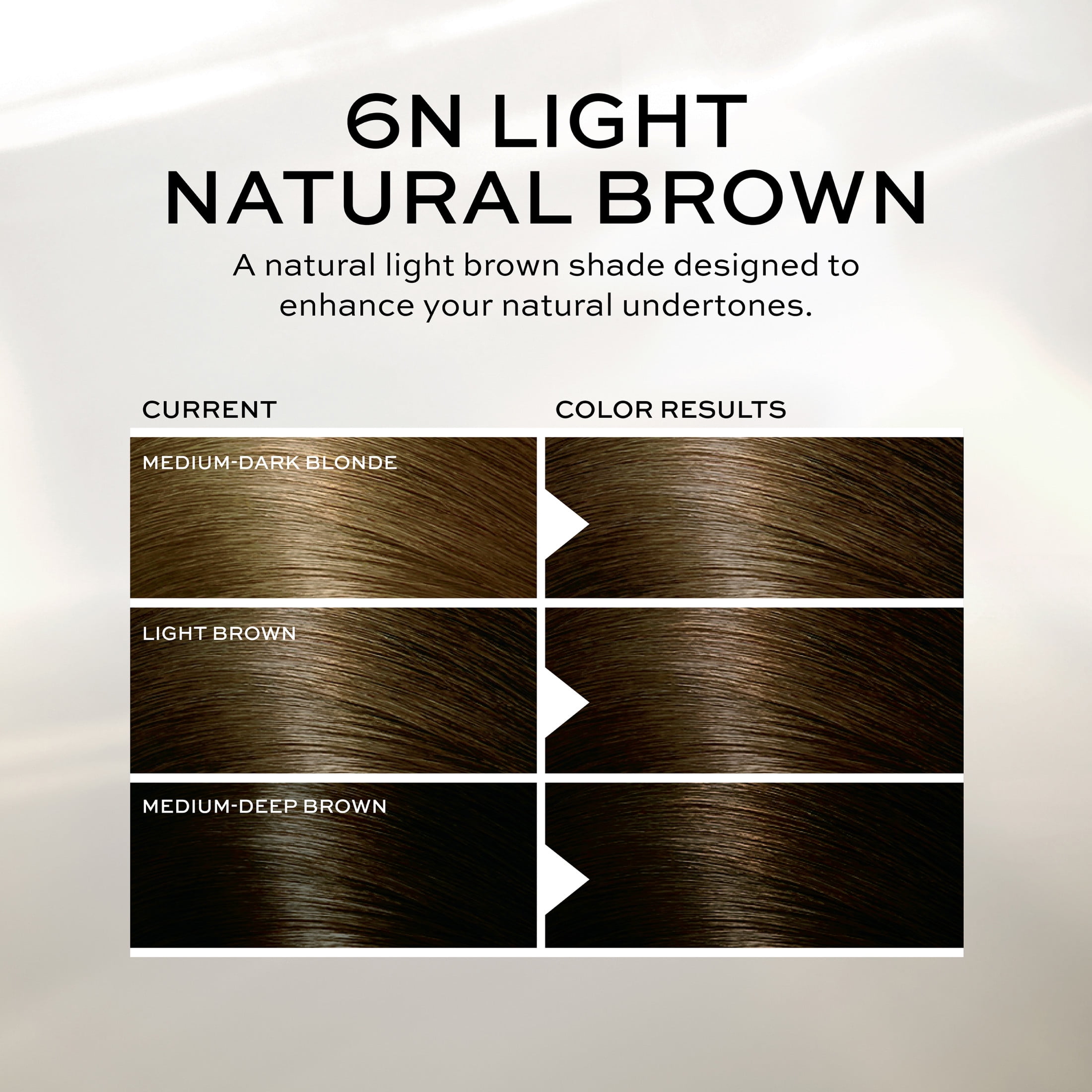 John Frieda Precision Foam Brown Permanent Hair Dye Color Kit, 6N Light Natural Brown, 1 Application