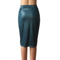 thumbnail image 5 of Herrnalise Women Ladies High Waist And Knee Skirt Front Split Sexy Hip Bottom Leather Skirt, 5 of 7
