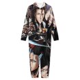 thumbnail image 3 of Kids Bleach Onesie Pajamas Zip Up One Piece Hooded Sleepwear Fleece Jumpsuits for Boys Girls, 3 of 7