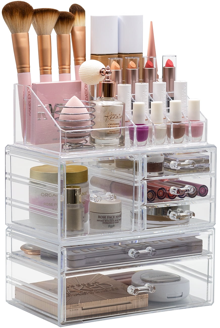 Sorbus Cosmetic Makeup and Jewelry Storage Case Display - Spacious Design - Great for Bathroom, Dresser, Vanity and Countertop