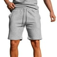 thumbnail image 7 of Men's Solid Color Fashion Casual Jacquard Textured Shorts Half Zip Short Sleeved Collar Shirt 2 Piece Sets for Men, 7 of 7