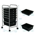 thumbnail image 7 of Topbuy 6 Drawer Scrapbook Paper Organizer Rolling Storage Cart for Office School Black, 7 of 7