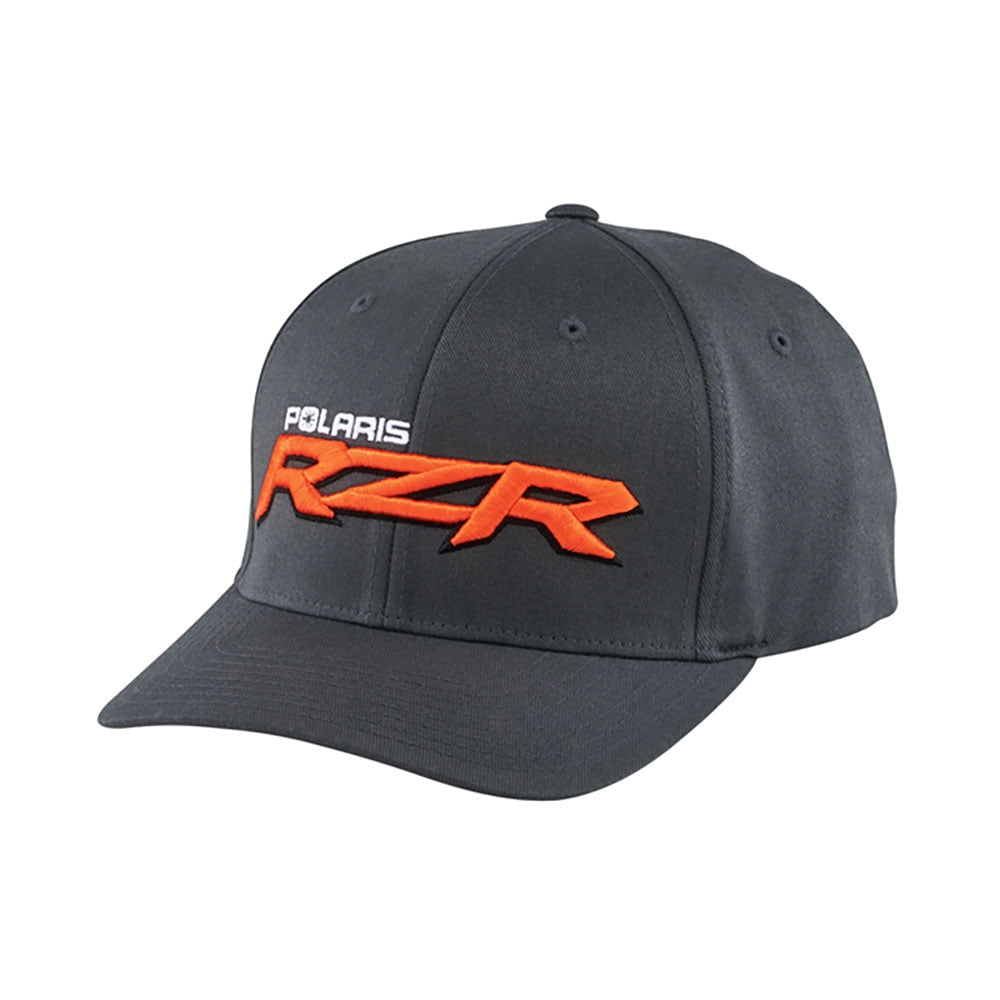 Polaris Gray Orange Mens FlexFit RZR 