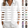 thumbnail image 3 of Womens Summer Linen Tops Short Sleeve Button Down Cotton Linen Shirts Lightweight Dressy Blouses Women Soft Lightweight Breathable Shirts Business Office Work Clothes, Purple 2XL, 3 of 7