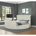 thumbnail image 3 of Maya Modern Style 4 Pc Queen Vanity Bedroom Set made with Wood in Cream, 3 of 12