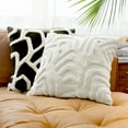 thumbnail image 3 of Rochelle Porter Kobo Decorative Square Pillow, Throw, White, Cotton, Polyfill, 20"x 20", 1 Count, 3 of 8