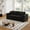 Dark Black,Full, variant on 13x6 Feet Boneless Sectional Couch, U-Shaped Cloud Sofa, 4 Seater Modular Memory Foam Couch for Large Room, Black