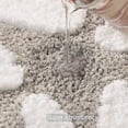 thumbnail image 6 of Evlmd Bathroom Rugs Non Slip Washable, Gray Large Bath Mats for Bathroom Floor, Soft Cute Daisy, Shaggy Soft and Absorbent, Thick Plush Shower Bath Rug Runner Decor, 20" X 32", 6 of 6