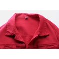 thumbnail image 3 of SHAR Women's casual denim jacket, solid color long sleeve denim jacket, 3 of 5