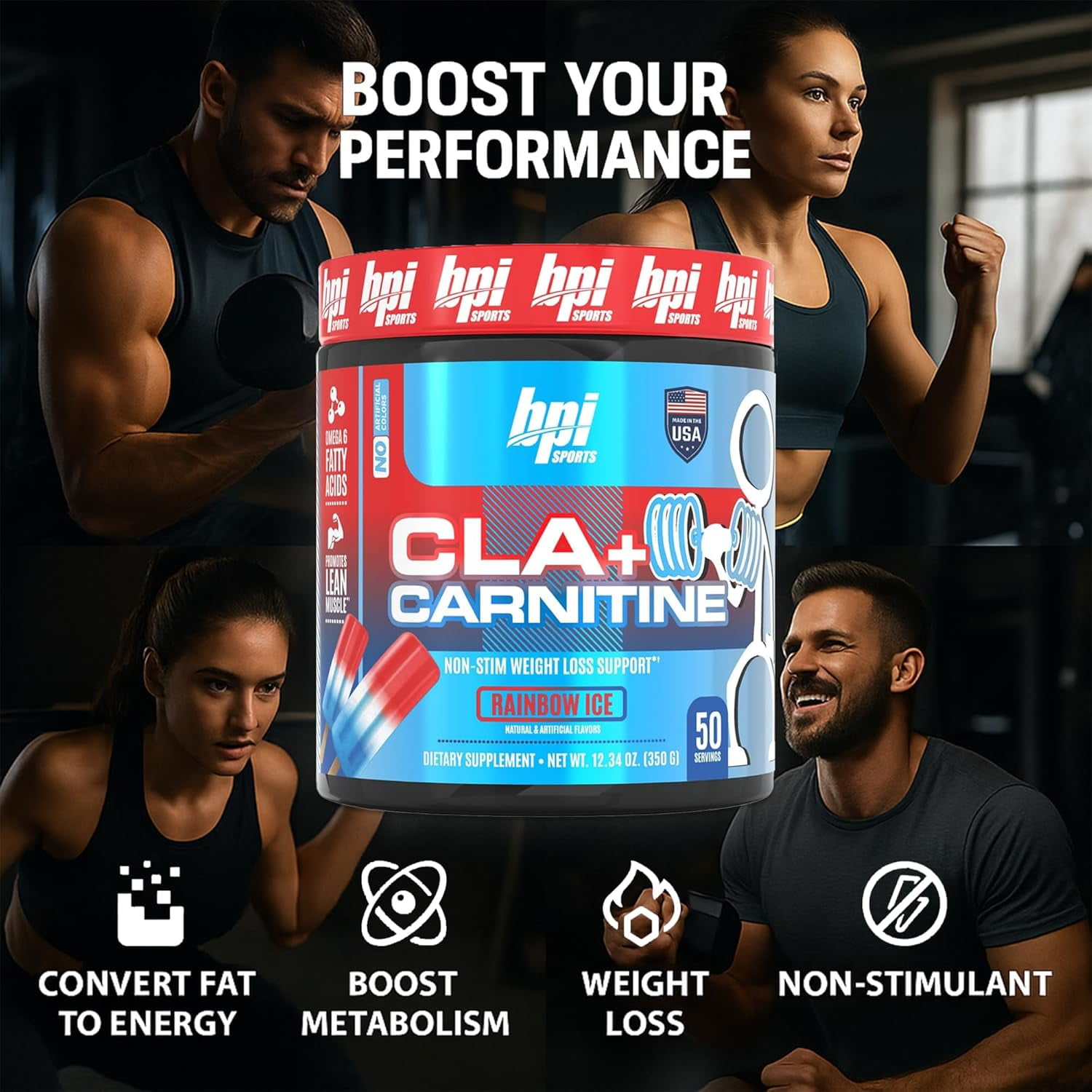 BPI Sports CLA Carnitine Weight Loss Support Formula Fruit Punch 50  Servings - Walmart.com