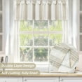 thumbnail image 5 of Driftaway Chris Linen Lined Valance Double Layer Thermal Insulated Blackout Window Valances 3 Inch Rod Pocket Vertical Striped Kitchen Valance for Bathroom 52 Inch by 14 Inch Camel Beige, 5 of 8