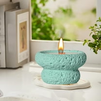 Kraoden Cement Candle Holder with Flameless Design, Unique Aromatherapy Candle Support & Decorative Ornament for Home Decor