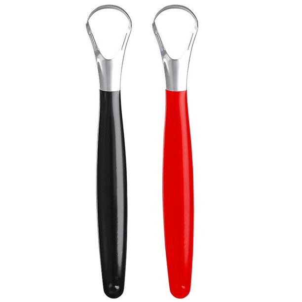 Limpiador de raspador de lengua El limpiador de lengua saludable para el cuidado bucal es fácil de usar y ayuda a combatir el mal aliento (2 piezas, 2 colores) Kuyhfg Bienvenido a Kuyhfg