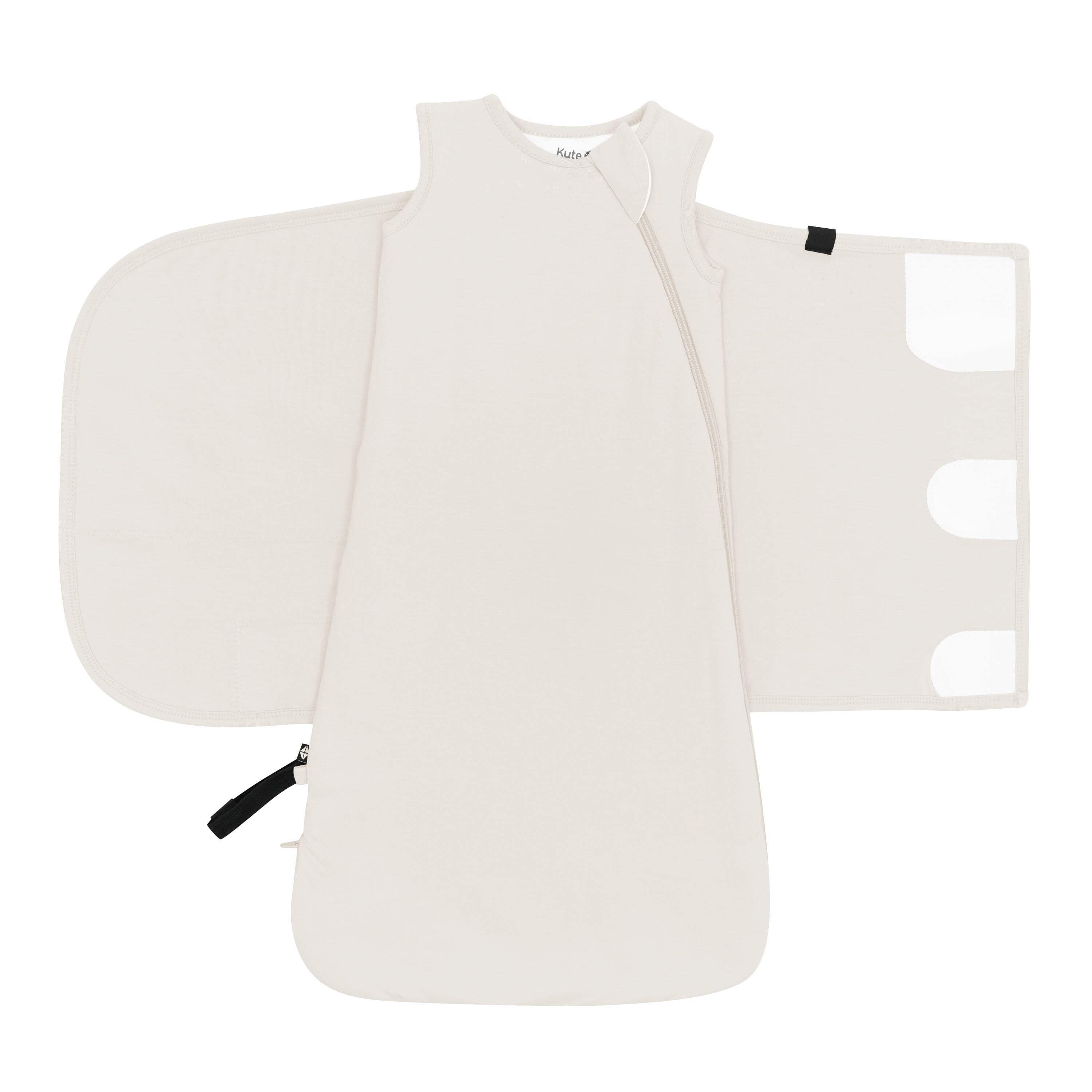 Kyte Baby Sleep Bag Swaddler in Oat with Removable Swaddle Wrap, 1.0 Tog, Size XS