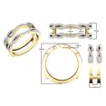thumbnail image 4 of Dazzlingrock Collection Round White Diamond Wedding Band Enhancer Double Ring for Women (0.35 ctw, Color I-J, Clarity I1-I2) in 18K Yellow Gold, Size 8, 4 of 6