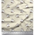 thumbnail image 1 of Soimoi Cotton Voile Fabric Shoes & Bull Dog Print Fabric by The Yard 56 Inch Wide, 1 of 1