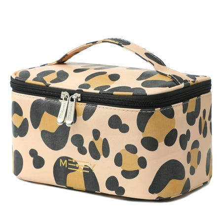 APPIE Makeup Bag Travel Cosmetic Bags for Women Girls Zipper Pouch Makeup Organizer Waterproof Cute (Print Leopard)