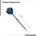 thumbnail image 4 of 3 Pcs Soft Tip Darts Set, Iron Darts with Aluminum Shafts and Plastic Tips, Blue and Silver Design, 4 of 5