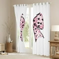 thumbnail image 3 of Manfei Kawaii Bow Tie Blackout Curtains Set of 2 (52x84 Each),Heart Print Bowknot Window Curtains,White Black Pink Curtains and Drapes For Kids,Super Cozy Room Decor, 3 of 6